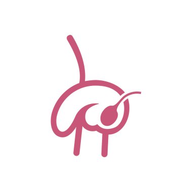 Organlar logo konsept vektör şablonu. İç Organlar İlgili Vektör Hattı Simgeleri. İnsan anatomisi gibi ikonlar içeriyor. Düzenlenebilir Vuruş.