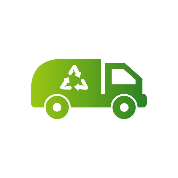 Recycling mit Auto-Logo-Konzept Vektor-Vorlage. einfache Logo-Vektor-Illustration für Grafik- und Webdesign. — Stockvektor