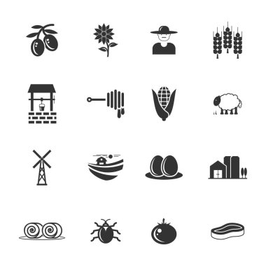 Tarım Simgesi Logosu Kavramsal Vektör Şablonu. Doğa Logosu Konsepti. Çizim Vektörü