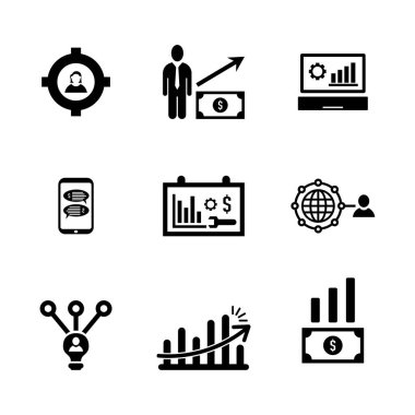 İş Finans Simgesi Logosu Kavram Vektör Şablonu. İstatistik Logosu Konsepti. People logo vektörlü Pazarlama Yönetimi. Çizim Vektörü