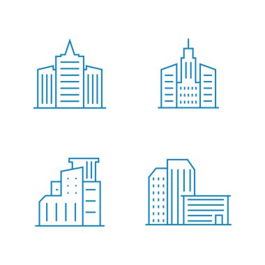 Modern Şehir Logo Tasarım Şablonu. Skyline Tasarım Vektörü İllüstrasyonu