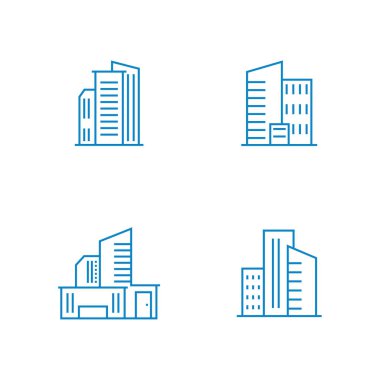 Modern Şehir Logo Tasarım Şablonu. Skyline Tasarım Vektörü İllüstrasyonu