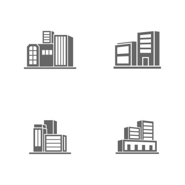 Modern Şehir Logo Tasarım Şablonu. Skyline Tasarım Vektörü İllüstrasyonu