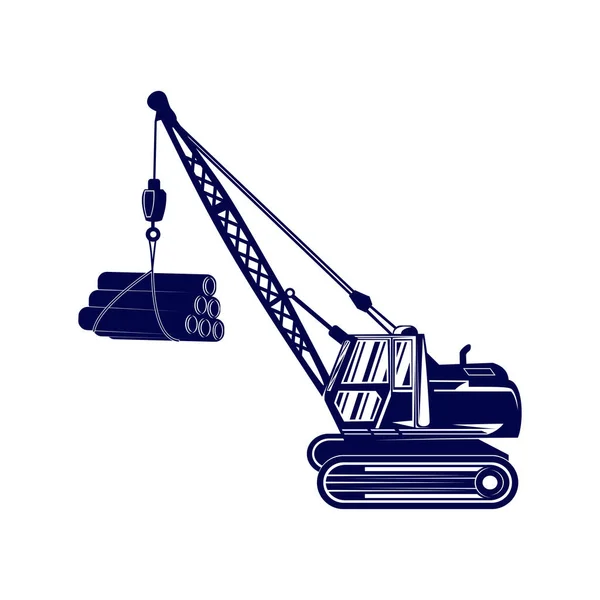 Heavy equipment Logo design Vector. Heavy equipment Logo template. Illustration — 스톡 벡터