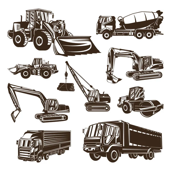 Heavy equipment Logo design Vector. Heavy equipment Logo template. Illustration — 스톡 벡터