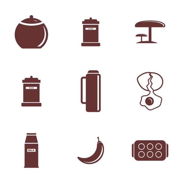 Set of Food Icon logo vector. Concept icon logo food with many variants. — Stock Vector