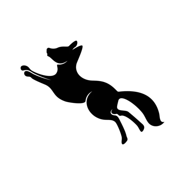 Wektor Logo Lis. Wzór logo zwierząt Coyote Ilustracja — Wektor stockowy