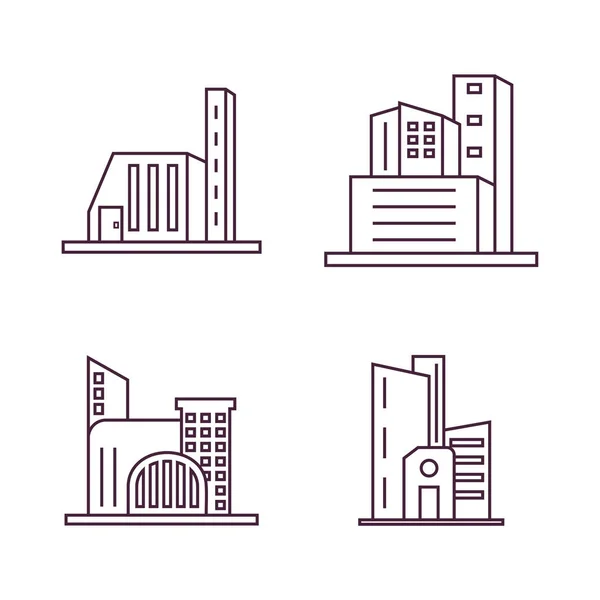 Plantilla de diseño de logotipo de ciudad moderna. Skyline Diseño Vector Ilustración — Vector de stock