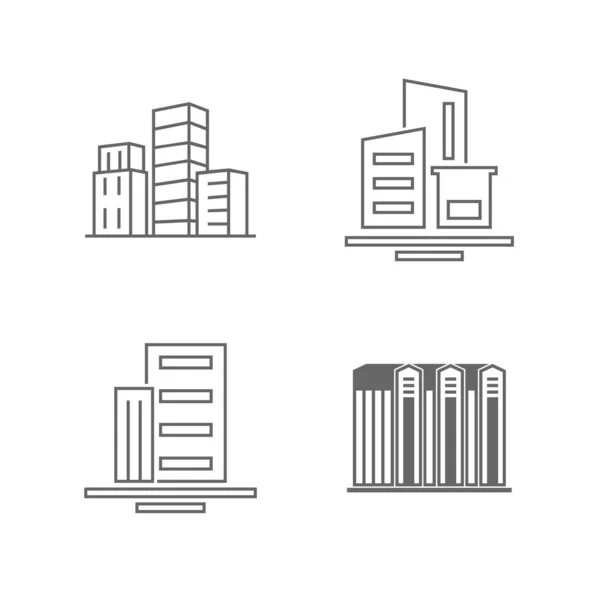 Plantilla de diseño de logotipo de ciudad moderna. Skyline Diseño Vector Ilustración — Vector de stock