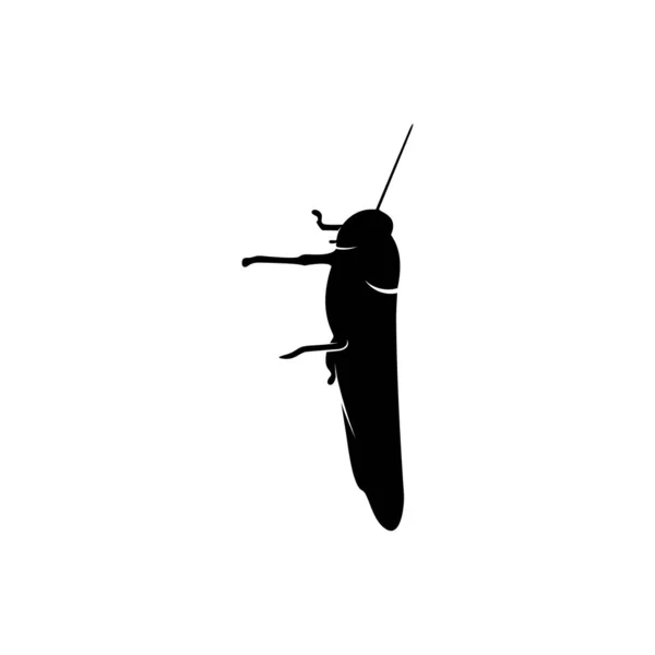 Grasshopper Logo Design Vector Ilustração. Modelo de design de gafanhoto — Vetor de Stock