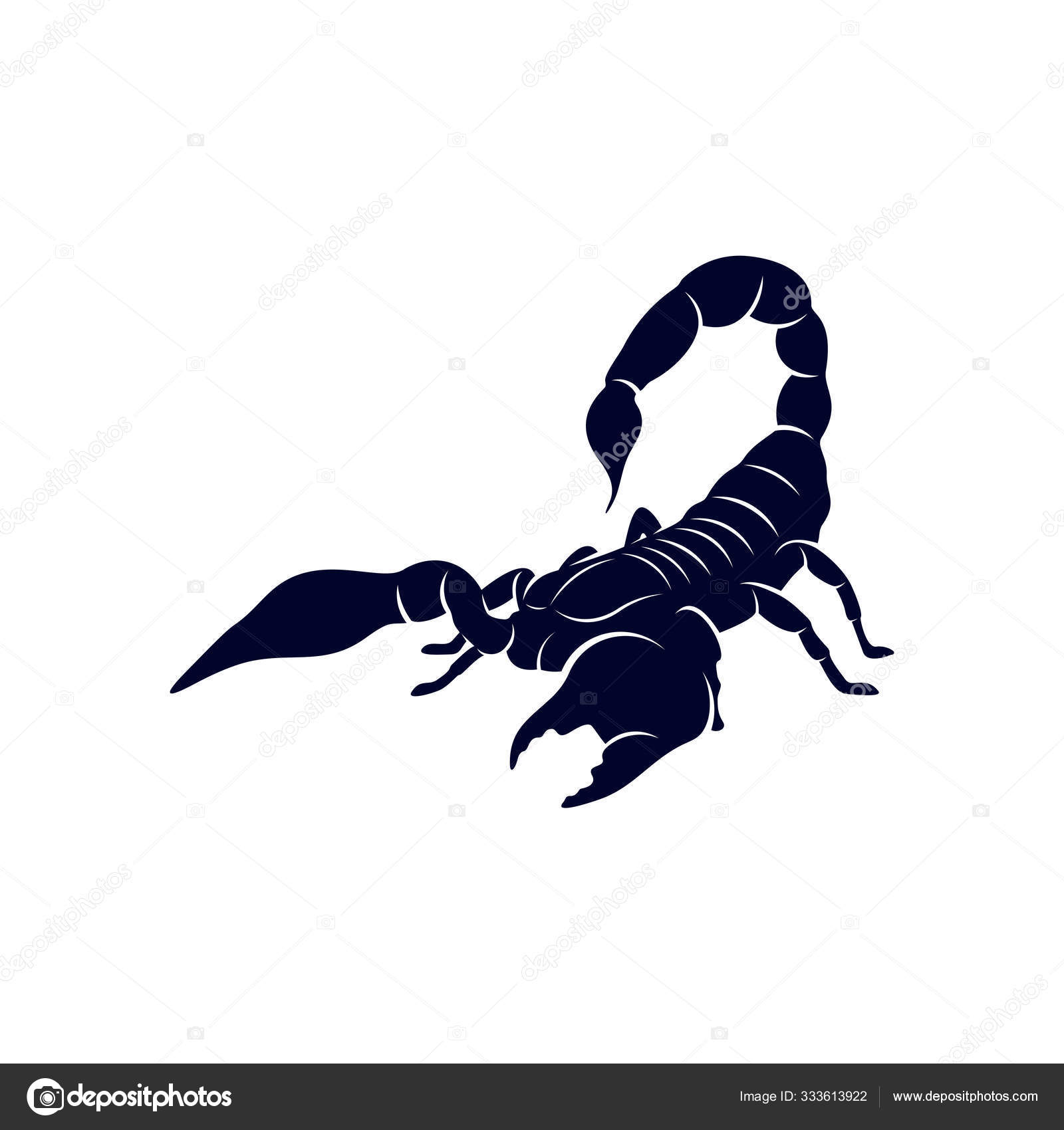 Scorpion Logo Vector, vector image for the tattoo, symbol or logo,  Illustration Template Stock Vector Image by ©ssports #333613922