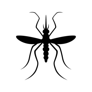 Sivrisinek Logosu Tasarım Vektörü İllüstrasyonu. Sivrisinek Tasarım Şablonu