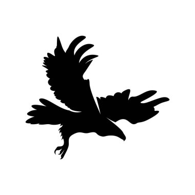 Kartal logosu tasarım vektörü. Kartal logo şablonu çizimi