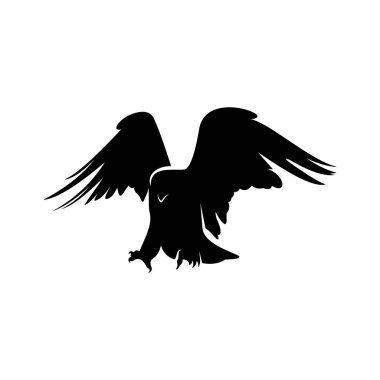 Kartal logosu tasarım vektörü. Kartal logo şablonu çizimi