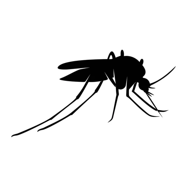 Mosquito Logo Design Vector Illustration. Modelo de design de mosquito — Vetor de Stock