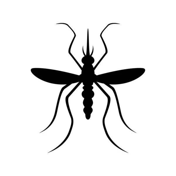 Mosquito Logo Design Vector Illustration. Modelo de design de mosquito — Vetor de Stock
