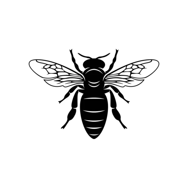 Diseño del logotipo de la abeja vector. Símbolo de icono. Ilustración de plantilla — Archivo Imágenes Vectoriales