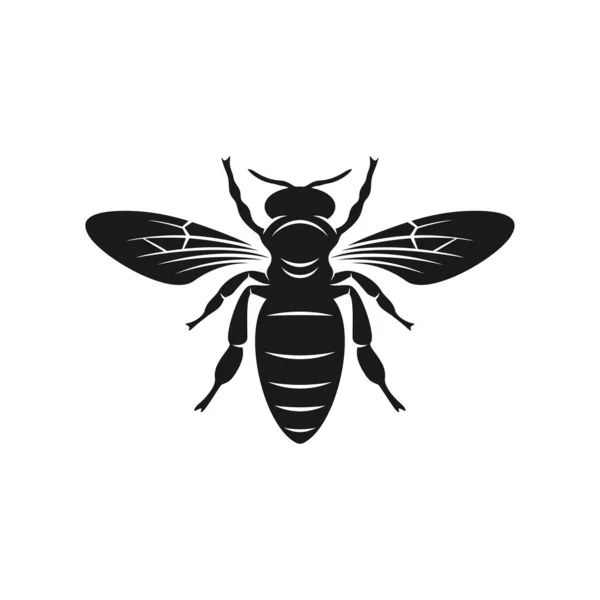 Diseño del logotipo de la abeja vector. Símbolo de icono. Ilustración de plantilla — Archivo Imágenes Vectoriales