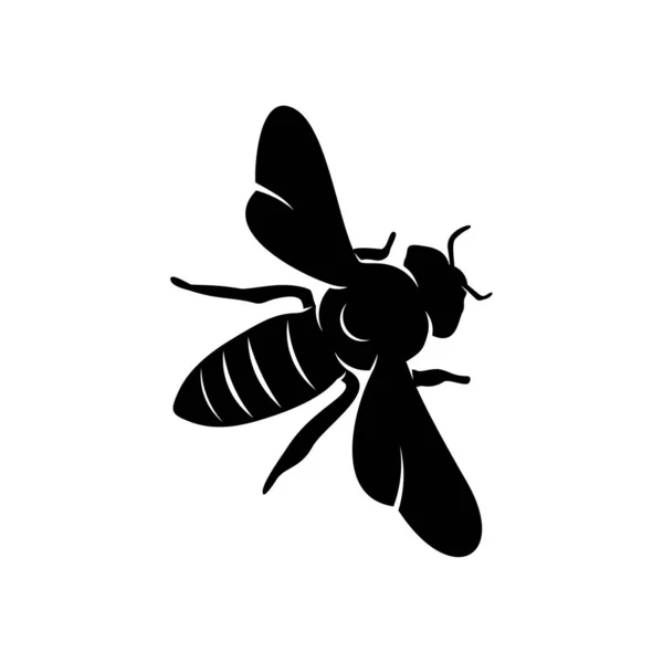 Diseño del logotipo de la abeja vector. Símbolo de icono. Ilustración de plantilla — Archivo Imágenes Vectoriales