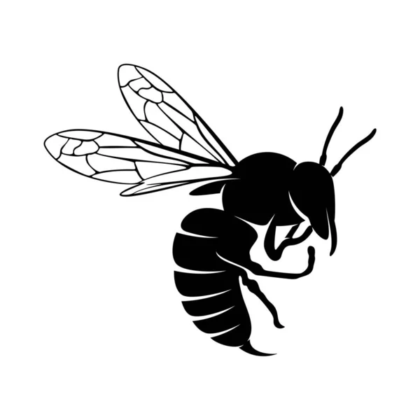 Bijen logo ontwerp vector. Ikoon Symbool. Template Illustratie — Stockvector