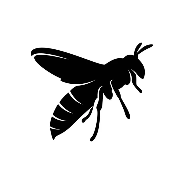 Diseño del logotipo de la abeja vector. Símbolo de icono. Ilustración de plantilla — Archivo Imágenes Vectoriales