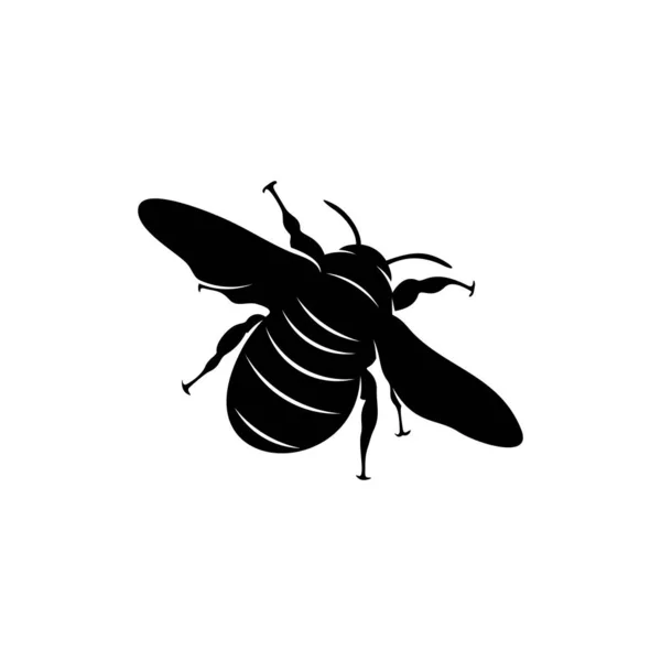 Diseño del logotipo de la abeja vector. Símbolo de icono. Ilustración de plantilla — Archivo Imágenes Vectoriales