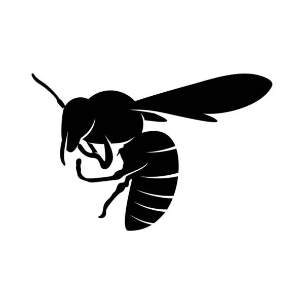 Logo d'abeille vecteur de conception. Symbole d'icône. Illustration du modèle — Image vectorielle