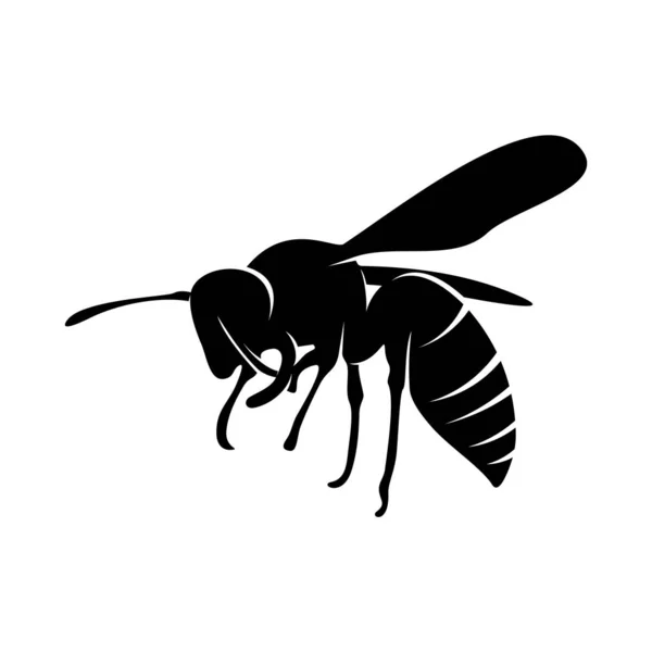 Logo d'abeille vecteur de conception. Symbole d'icône. Illustration du modèle — Image vectorielle