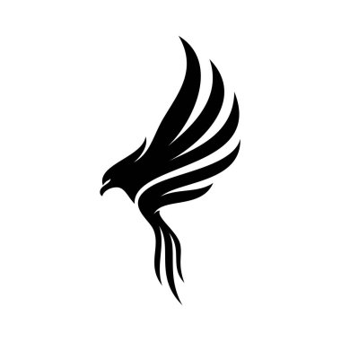 Kartal logosu tasarım vektörü. Kartal logo şablonu çizimi
