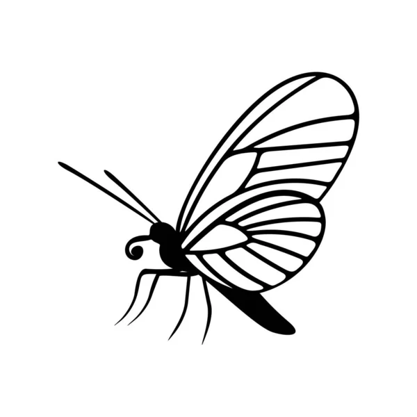 Butterfly logo design vektor. Fjäril logotyp mall illustration — Stock vektor