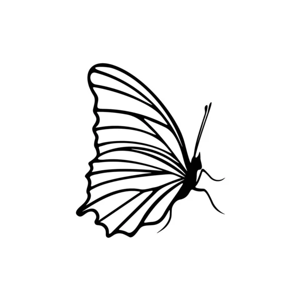 Vector de diseño de logotipo de mariposa. Plantilla de logotipo de mariposa ilustración — Vector de stock