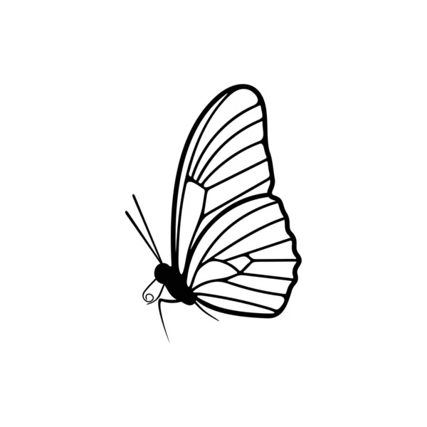 Butterfly logo design vector. Butterfly logo template illustration — 스톡 벡터