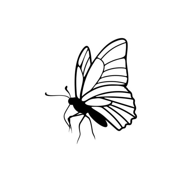Vector de diseño de logotipo de mariposa. Plantilla de logotipo de mariposa ilustración — Archivo Imágenes Vectoriales