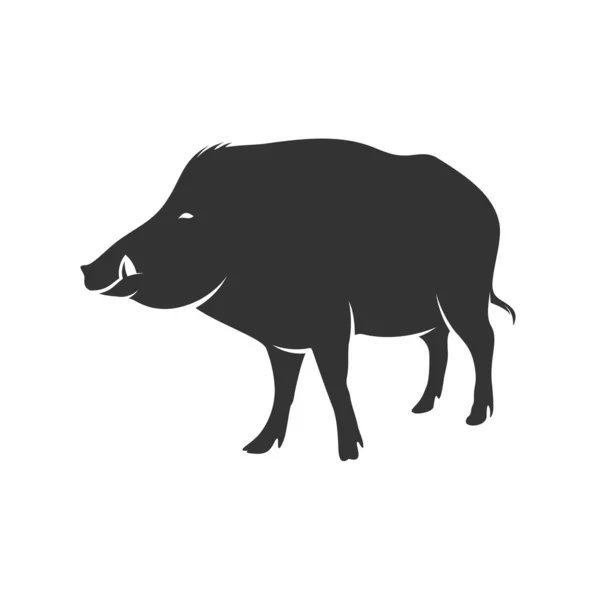 Wildschwein-Logo-Designvektor. Vorlage Illustration. Symbolbild — Stockvektor