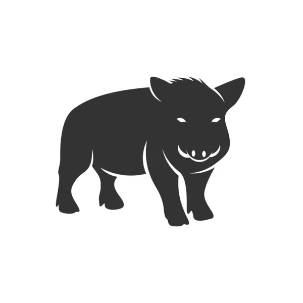 Wild boar Logo Design Vector. Template Illustration. Icon Symbol — Stock Vector