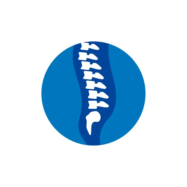 Osso humano ortopédico Logo Concept Vector. Imagem de raio-X ósseo das articulações humanas. Desenho plano do esqueleto da anatomia Ilustração do modelo. Símbolo do ícone — Vetor de Stock