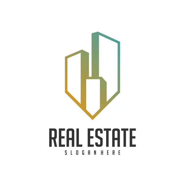 Building Idea logo template, Modern City logo designs concept, Real Estate logo Vector Illustration — Stock Vector