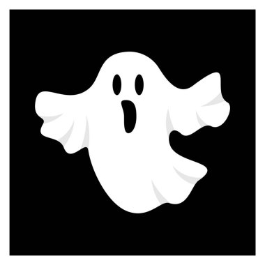 Cadılar Bayramı için Hayalet Tasarım Vektörü izole edildi. Mutlu Cadılar Bayramı Şablonları