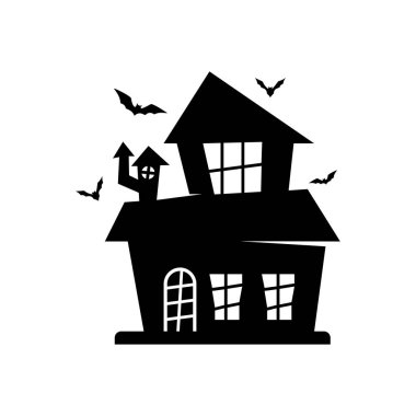 Cadılar Bayramı için Şato Tasarım Vektörü izole edildi. Mutlu Cadılar Bayramı Şablonları