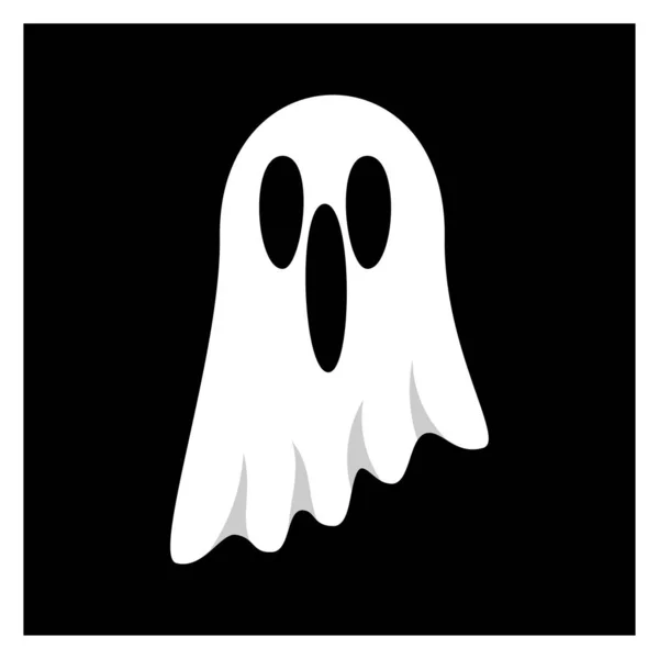 Ghost for Halloween Design Vector terisolasi. Selamat Halloween Templat Ilustrasi - Stok Vektor