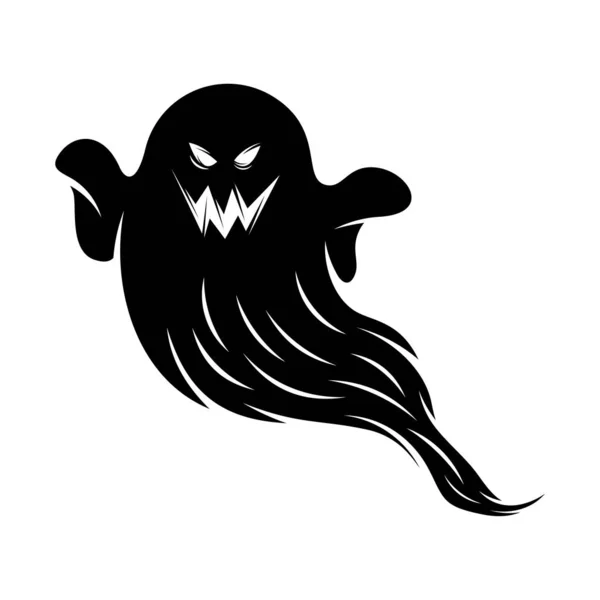 Geist für Halloween-Design Vektor isoliert. glückliche Halloween-Vorlage Illustration — Stockvektor