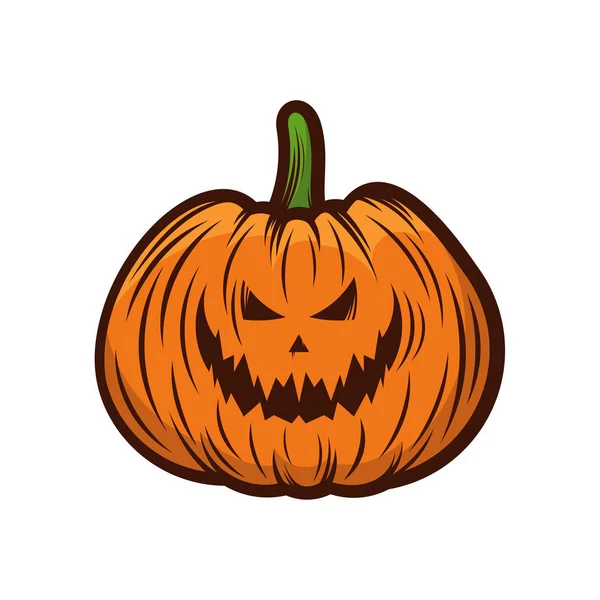 Citrouille pour Halloween Design vecteur isolé. Illustration de modèle d'Halloween heureux — Image vectorielle