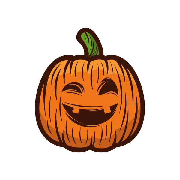 Calabaza para Halloween Diseño Vector aislado. Feliz Halloween Plantilla Ilustración — Vector de stock