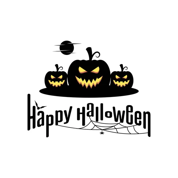 Κολοκύθα για το Halloween Design Vector απομονωμένη. Ευτυχισμένο Απόκριες πρότυπο εικονογράφηση — Διανυσματικό Αρχείο