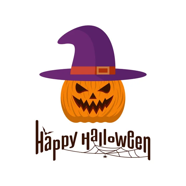 Citrouille pour Halloween Design vecteur isolé. Illustration de modèle d'Halloween heureux — Image vectorielle