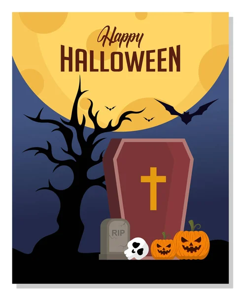 Fête d'Halloween Contexte. Joyeux Halloween. Illustration vectorielle du modèle . — Image vectorielle