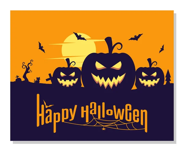 Fête d'Halloween Contexte. Joyeux Halloween. Illustration vectorielle du modèle . — Image vectorielle