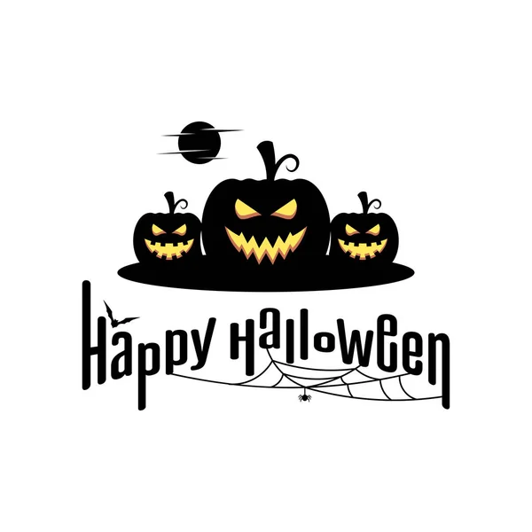 Pumpkin for Halloween Design Vector isolated. Happy Halloween Template Illustration — Stock Vector