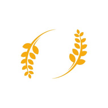Tarım Buğday logo şablonu vektörü, Lüks Buğday Logosu Kavramı, Simge Sembolü