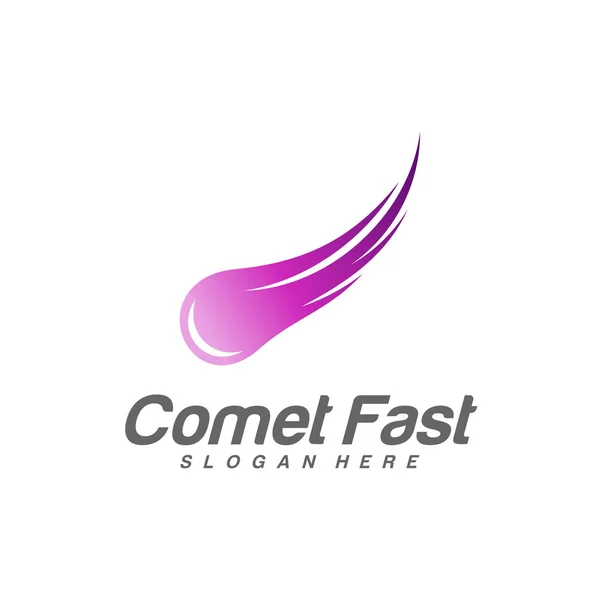 Comet Logo Vector, πρότυπο σχεδίασης λογότυπου κομήτη, σύμβολο εικονιδίων, εικονογράφηση — Διανυσματικό Αρχείο